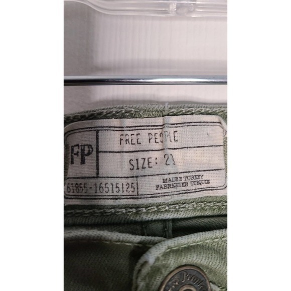 Free People Olive Skinny Jeans Knees‎ Distressed Size 8/29 - Picture 2 of 4